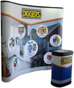 Diggers Portable Popup Display, designed by Studio Lucid